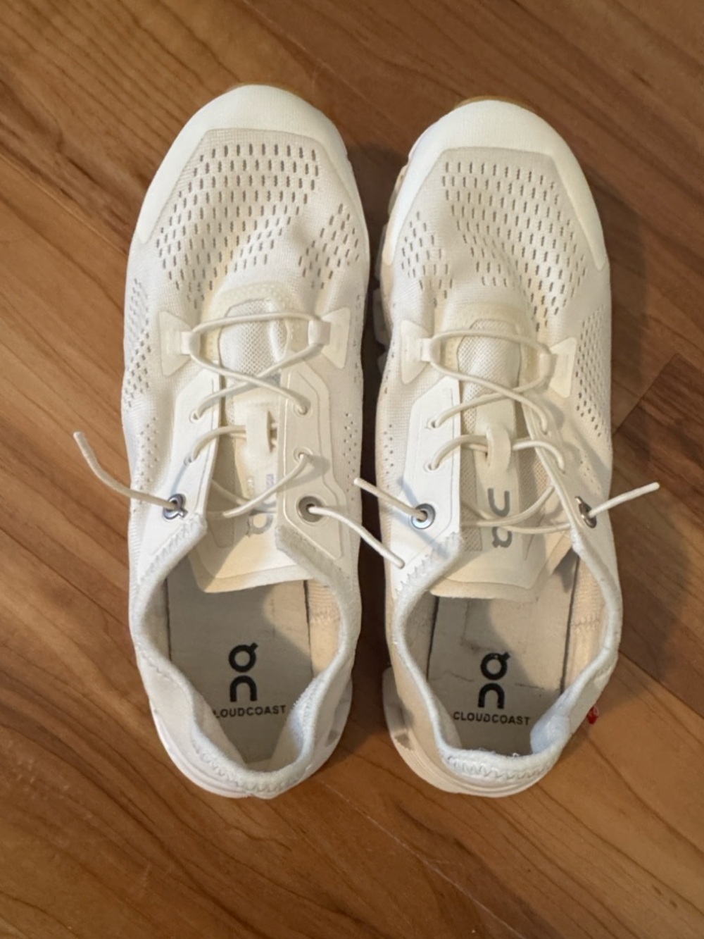 On Running Cloud Coast White/ Unbleached Women’s Running Shoes - Picture 8 of 11